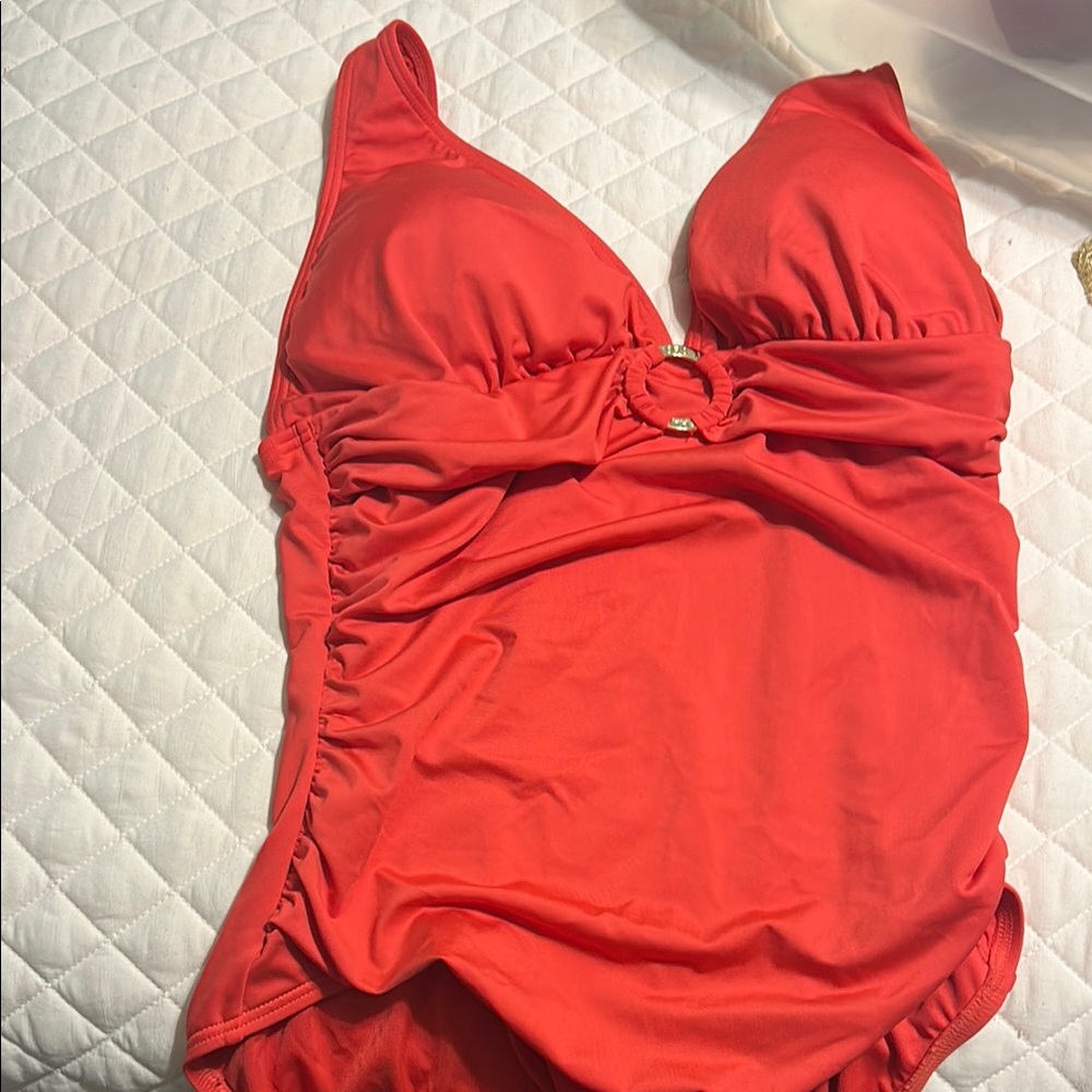 Michael Kors Vibrant Red One-Piece Swimsuit